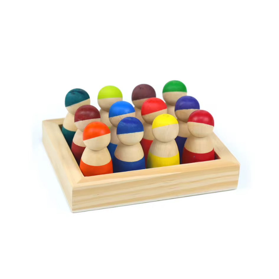 Rainbow Peg Dolls