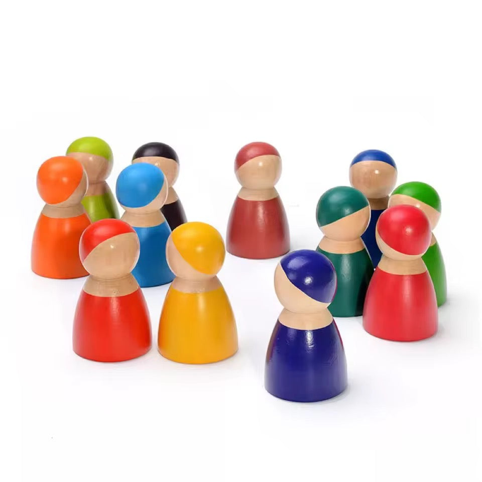 Rainbow Peg Dolls
