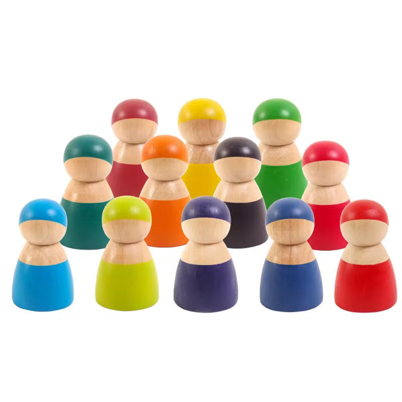 Rainbow Peg Dolls
