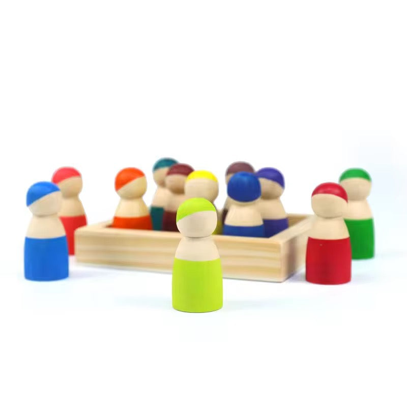 Rainbow Peg Dolls