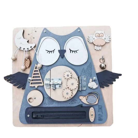 Mrs. Owl Busy Board - Blue