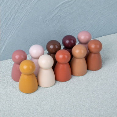 Peg Dolls Earthy Colors