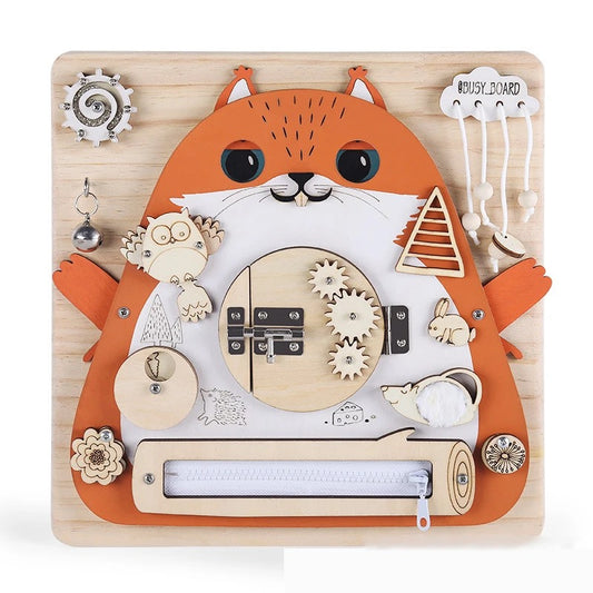 Mr. Kitty Busy Board - Orange